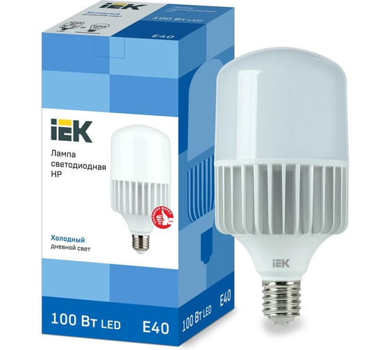 Изображение товара Лампа IEK LED, HP, 100вт, 230В, 6500К, E40 LLE-HP-100-230-65-E40