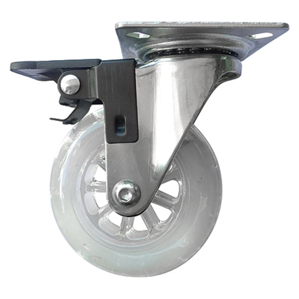 Поворотное колесо СИБРТЕХ колесо поворотное сибртех с тормозом диаметр 75 мм крепление платформенное