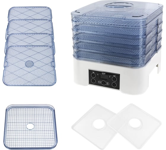 Изображение товара Сушилка для фруктов, овощей STINGRAY ST-FD703A 7 поддонов: 5+2 для пастилы белый жемчуг 40775