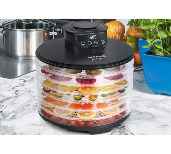 Изображение товара Сушилка для фруктов, овощей STINGRAY ST-FD712B 7 поддонов черный 42749