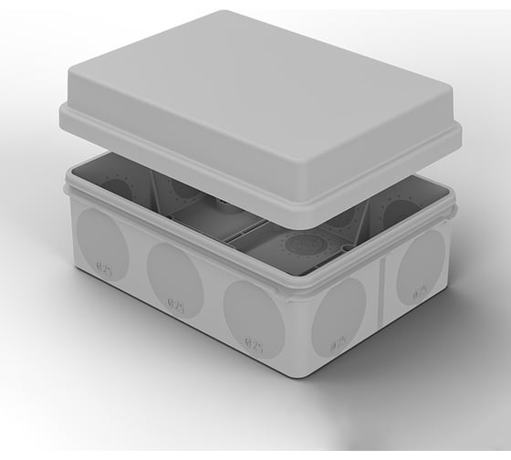 Изображение товара Распаячная коробка REXANT для прямого монтажа ОУ, HF, 150x110x70 мм, IP67 (мембранные вводы) 28-3080