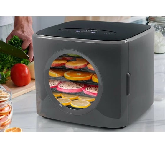 Изображение товара Сушилка для фруктов, овощей STINGRAY ST-FD727A 15 поддонов: 5+5 для ягод+5 для пастилы черный/серый 42891