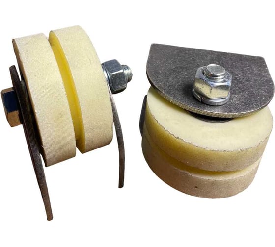 Изображение товара Ролик на пластинах 23 Болта 2702, d70 мм под полосу 35 мм, капролон, 2 шт. 22193