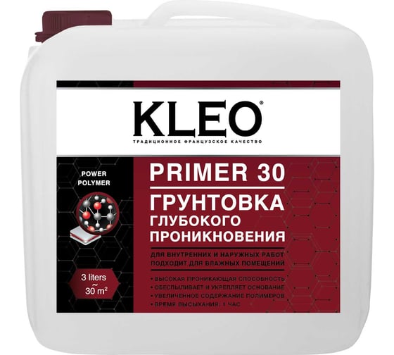 Изображение товара Грунтовка глубокого проникновения KLEO PRIMER 30, 3 кг 085 PRIMER 30