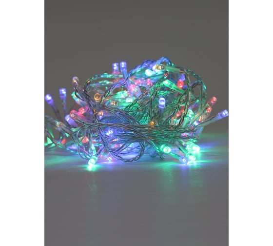 Изображение товара Электрогирлянда MOROZCO Светодиоды Уличные, 6 м+5 м провод, 120 ламп, 8 функций, холодный белый/многоцветный, Э55570002