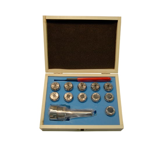 Изображение товара Патрон цанговый NT50-ER32 хвостовик конус 7:24 DIN2080, с набором цанг 11 шт GRIFF b221341