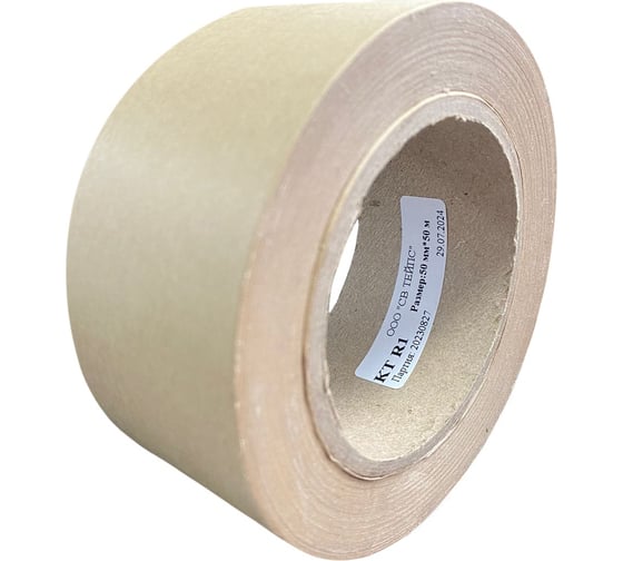 Изображение товара Лента из крафт бумаги SV TAPES KT R1 48 мм, 50 м для склеивания картона, синтетический каучук KTR1001