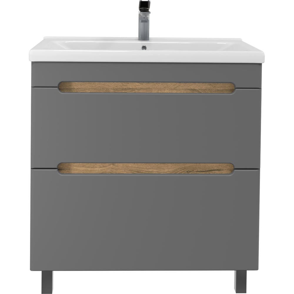 Изображение товара Напольная тумба для ванной комнаты Sanstar Diva 70 с раковиной Миранда 70 комплект