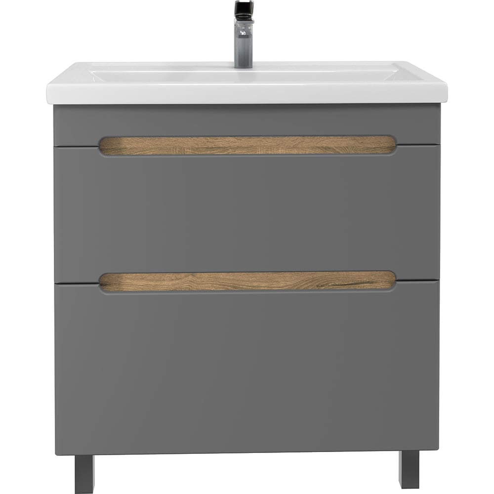 Изображение товара Напольная тумба для ванной комнаты Sanstar Diva 80 с раковиной Foster 80 комплект