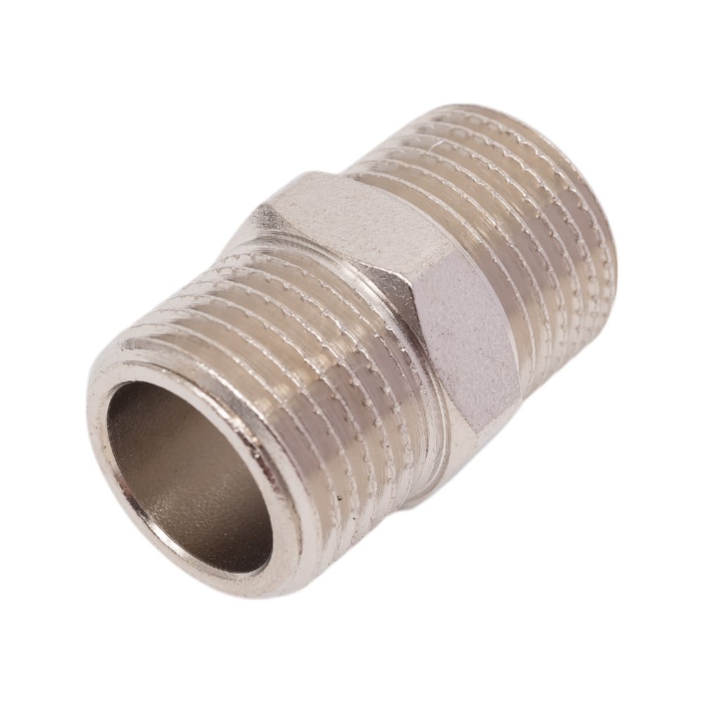 Изображение товара Удлиненный ниппель MPF 1/2 н/н усиленный из никелированной латуни