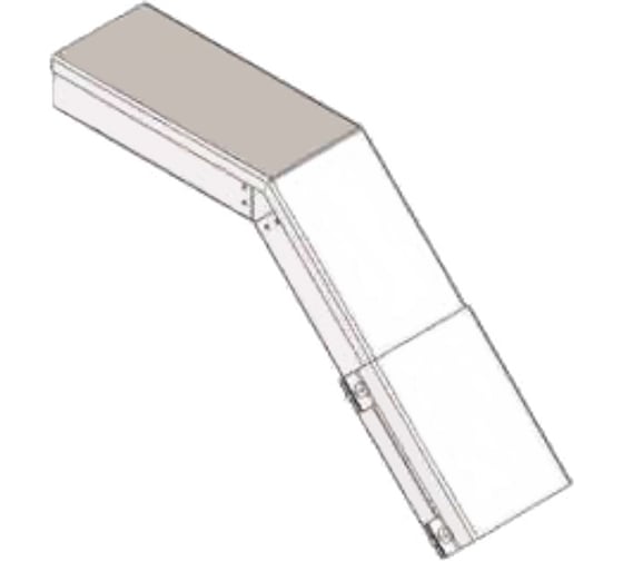 Изображение товара Короб для поворота трассы вниз на 45 АО "КЗЭМИ" У1118 100x50-45 УХЛ1, оцинкованный лист, S1,0 П0000011253