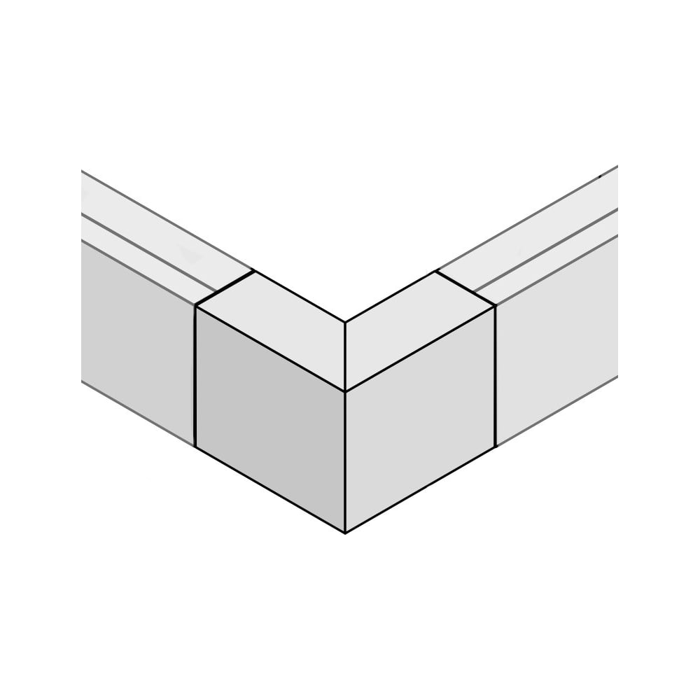 Изображение товара Поворот наружный 90 гр ЛМ60.30-Н УТ1,5 оцинкованный сталь крышка