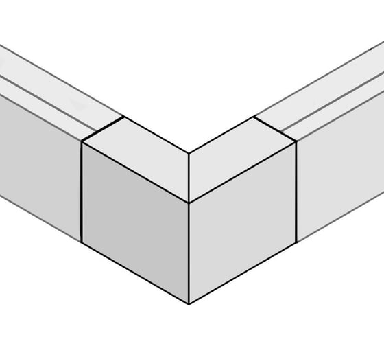 Изображение товара Поворот наружный 90 гр. АО "КЗЭМИ" ЛМ60.30-Н УТ1,5 на 90 с крышкой, оцинкованный лист S0,8 П0000005556