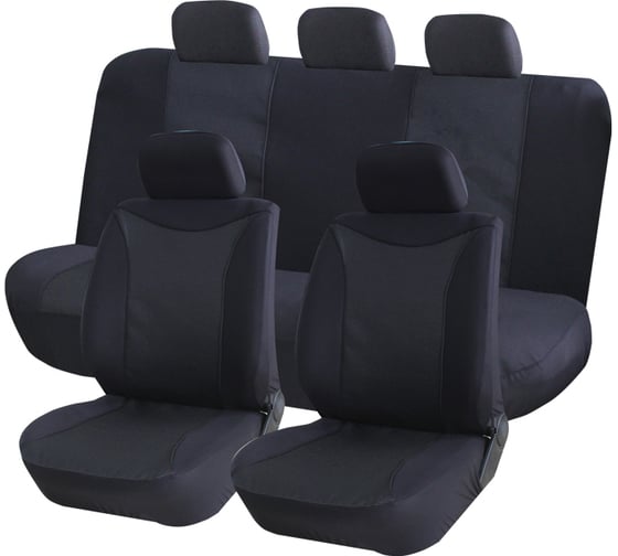 Изображение товара Чехлы для автомобильных сидений KRAFT PRESTIGE универсальные, полиэстер/жаккард, черные KT 835616