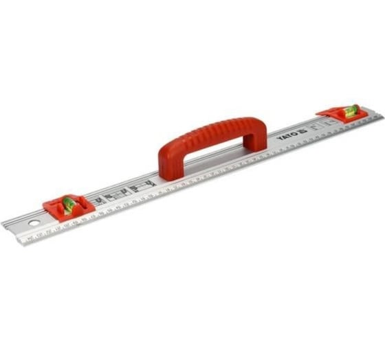 Изображение товара Линейка столярная YATO 500мм, алюминиевая, 2 глазка, с ручкой YT-70713