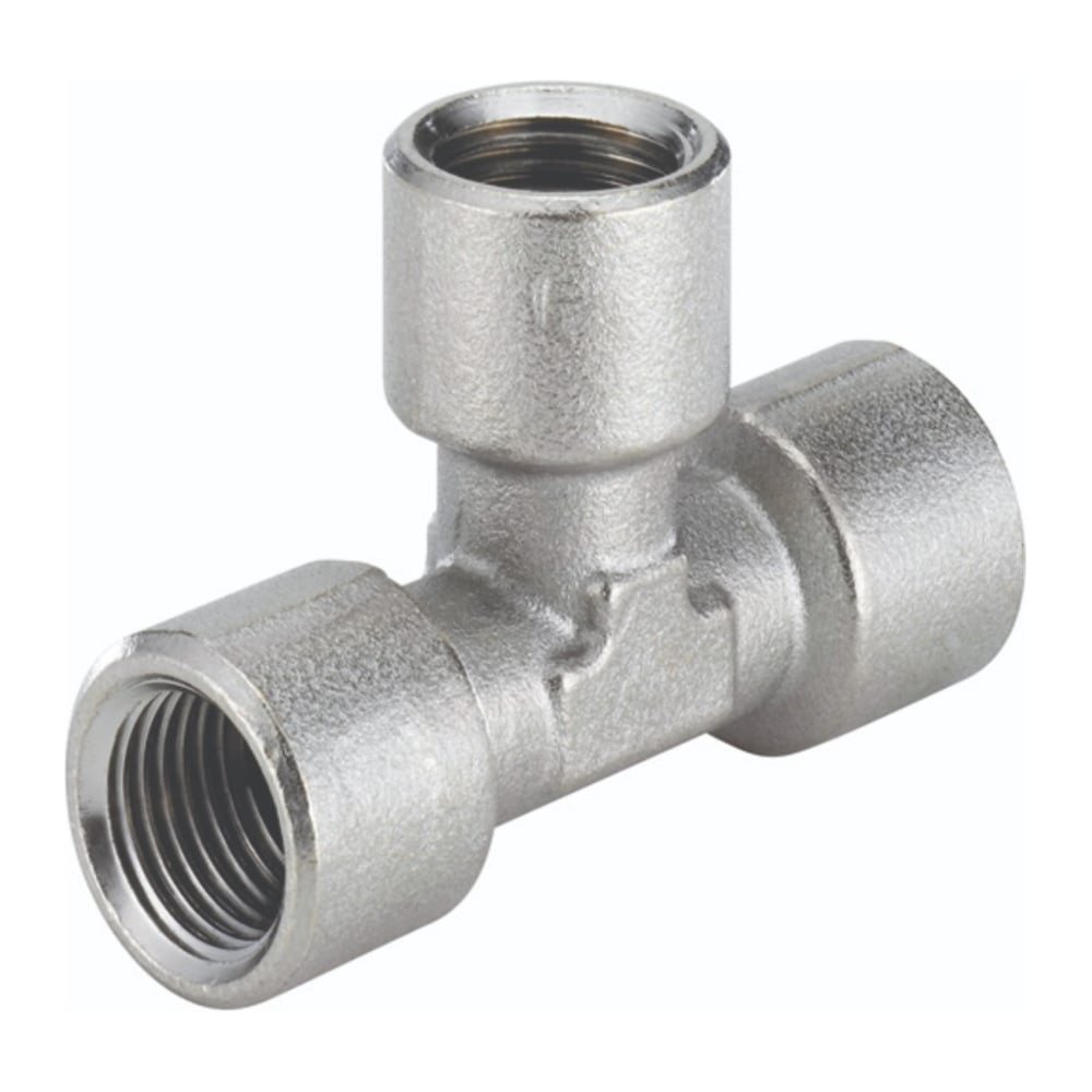 фото Переходник т-образный 3/8"fff elitech 0704.026400