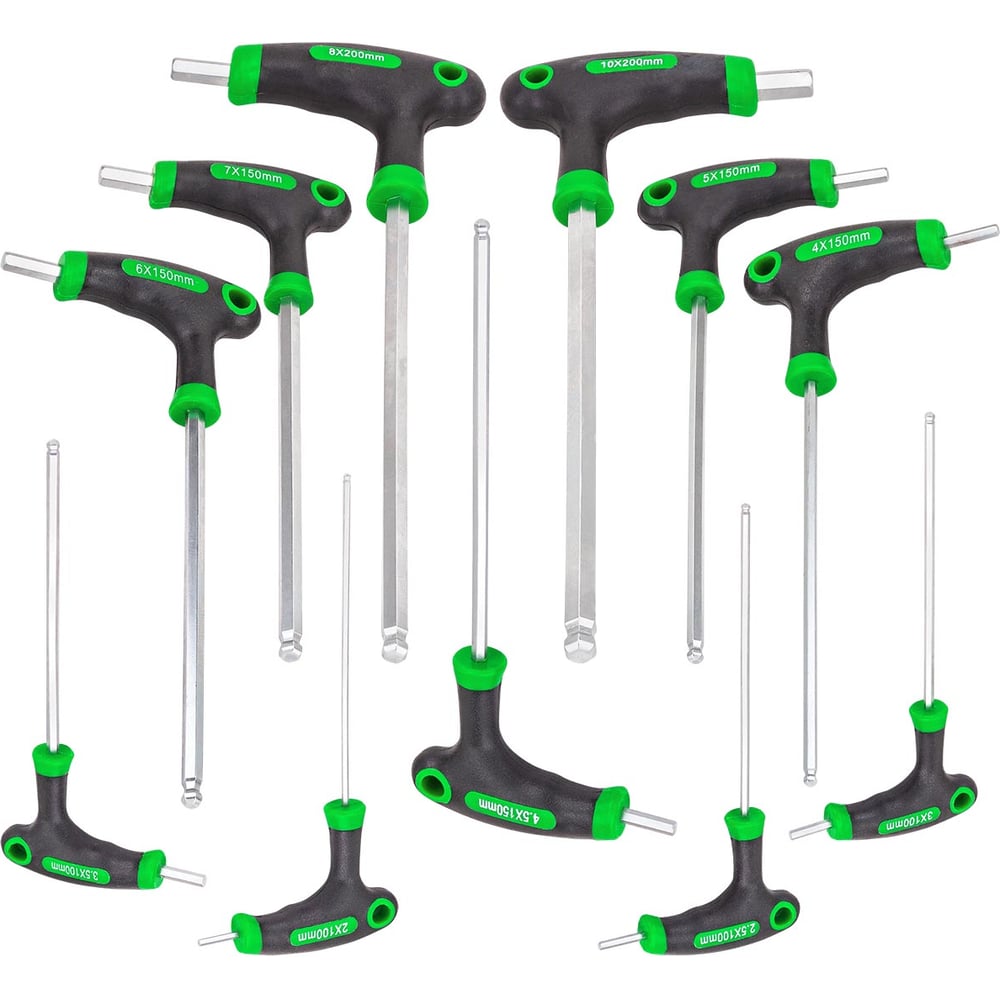 Изображение товара Набор ключей 6-гранных Rockforce Т-образных 10 предметов RF-2107