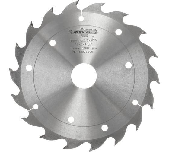 Изображение товара Пила дисковая HW многопильная 300x50x4.0/2.8 мм, Z18 FZ Golden Eagle TL26184