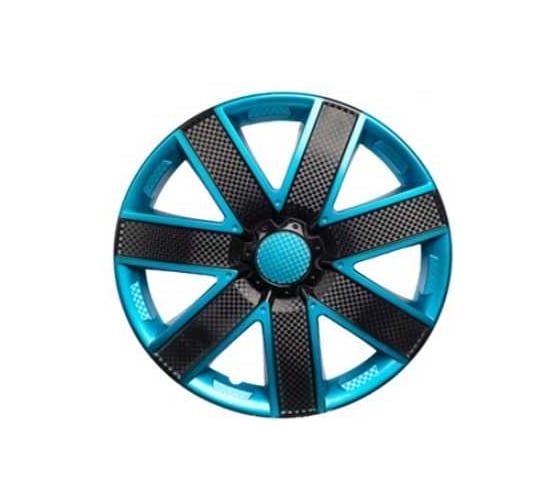 Изображение товара Декоративный колпак Lion ГАЛАКСИ микс сине-черный (пруж.) карбон 14" (2) (8) LW1480