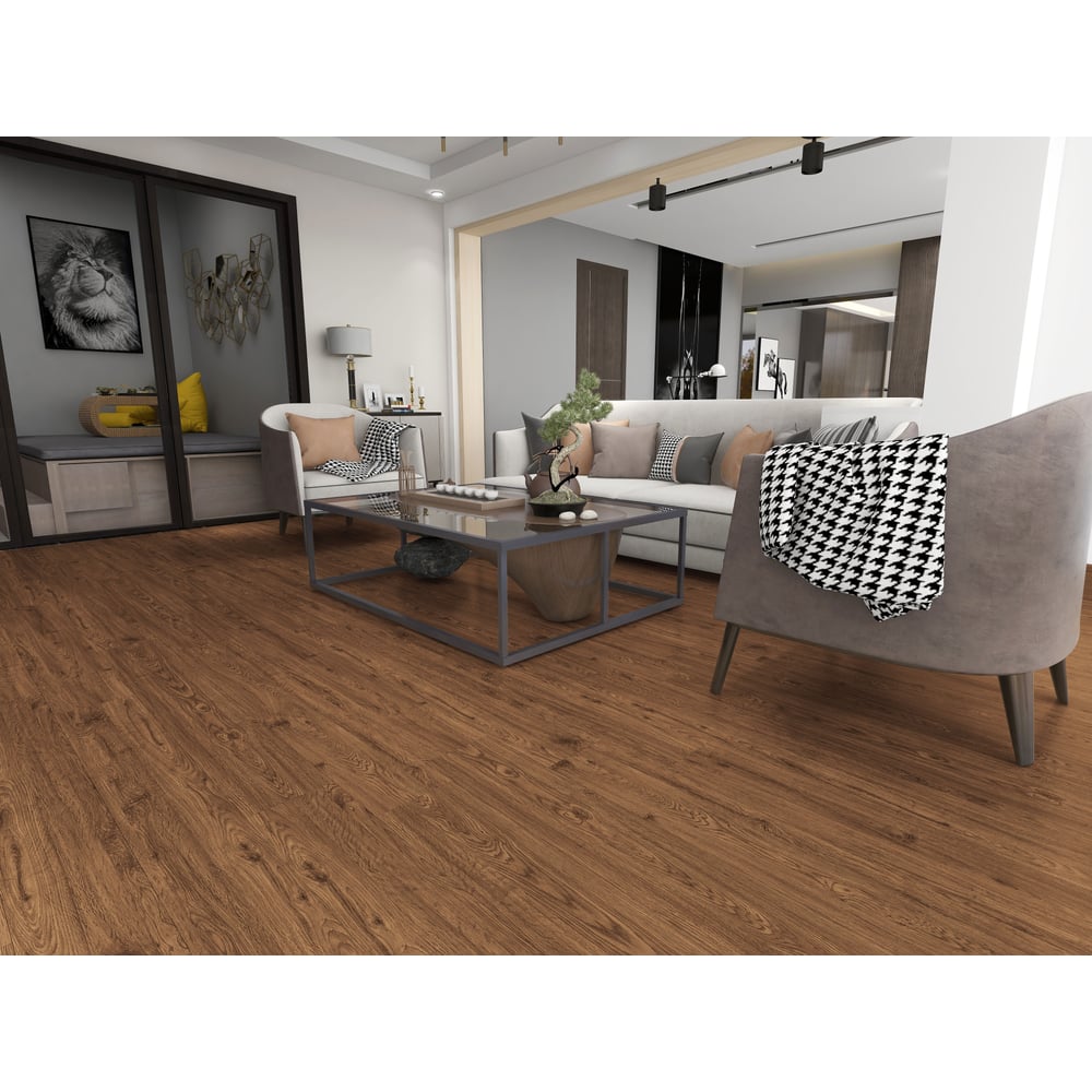 Изображение товара Виниловый ламинат Novafloor самоклеящийся 1.5 мм, 2.787 кв.м., дуб мокко