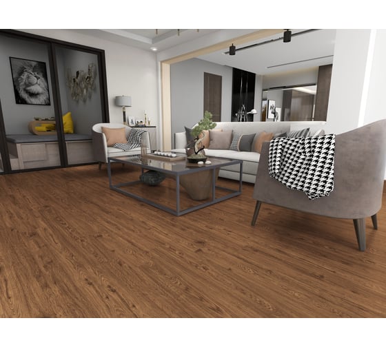 Изображение товара Виниловый ламинат Novafloor самоклеящийся, 1.5 мм, 2.787 кв.м. в упаковке S-23 Дуб мокко/Oak Mocco