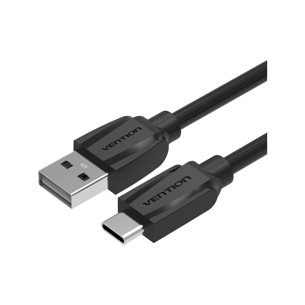 фото Кабель vention usb type c m/usb 2.0 am black edition - 1м. vas-a46-b100