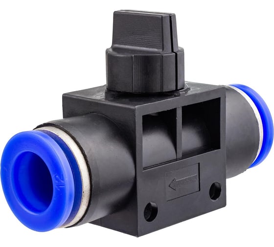 Изображение товара Фитинг с краном 12x12 мм для пластиковых трубок Forsage F-SHVFF12-12(59354)