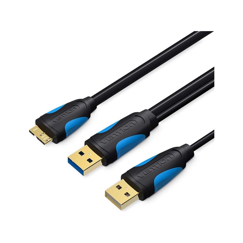 фото Кабель vention usb 3.0 am/micro b, usb 2.0 am - 0.25м vas-a62-b025