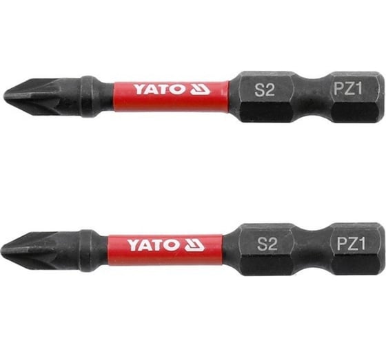 Изображение товара Насадки для ударной отвёртки PZ1, 50 мм, 1/4", 2 шт YATO YT-78043