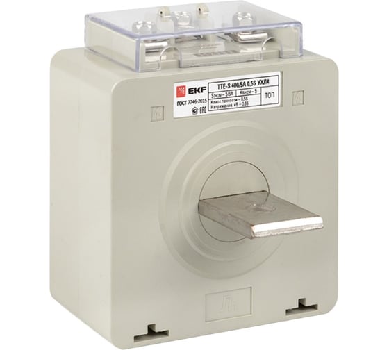 Изображение товара Трансформатор тока EKF ТТЕ-A-400/5А с клеммой напряжения класс точности 0,5S PROxima tte-S-400-0.5S