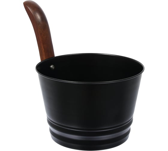 Изображение товара Бадья Банные Штучки, из стали, 4 л, черная, 41351