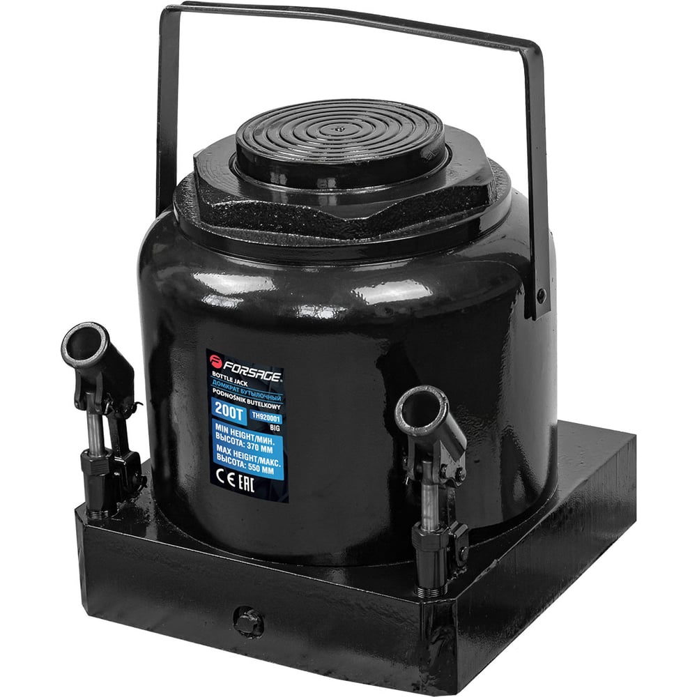 Изображение товара Бутылочный домкрат Forsage 200 т, h min-370 мм, h max-550 мм F-TH920001 BIG/из 2-х частей/(57206)