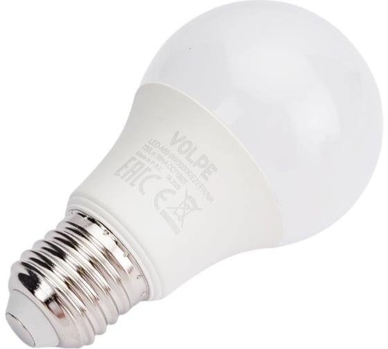 Изображение товара Светодиодная лампа Volpe LED-A60-9W/3000K/E27/FR/NR Форма A, матовая UL-00005622