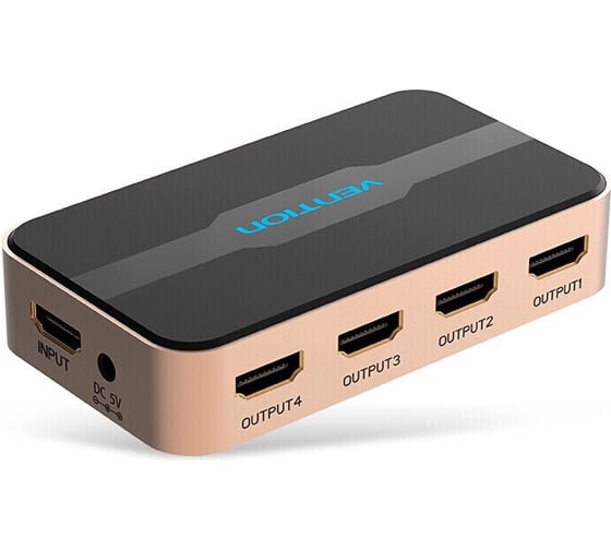 Изображение товара Разветвитель-сплиттер Vention HDMI 19F/4x19F на 4 монитора ACCG0