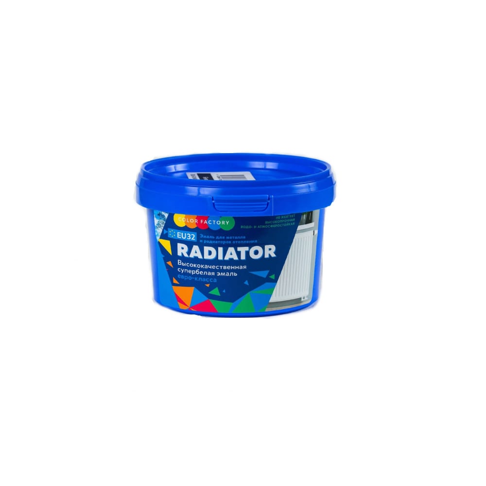 фото Акриловая эмаль для радиаторов фабрика цвета eu-32 radiator полуглянцевая 0,45 кг тд000001712