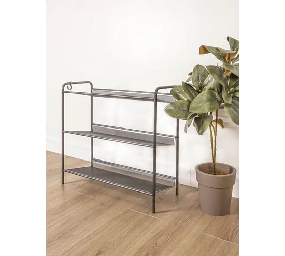 Изображение товара Подставка для обуви ЗМИ 3-х полочная "Женева 23" ( Geneva shoes 23) (Графит) ПДО Ж23  ГР