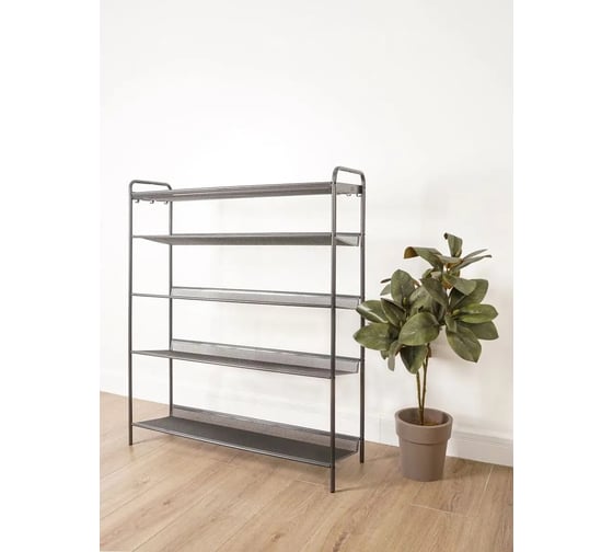 Изображение товара Подставка для обуви ЗМИ "Женева 35" Geneva shoes 35, 5-и полочная, графит ПДО Ж35 ГР