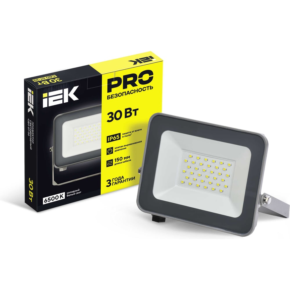 Изображение товара Светодиодный прожектор IEK СДО 07-30, IP65 LPDO701-30-K03