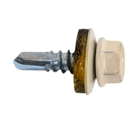 Изображение товара Кровельный саморез Стройметиз 5,5х19 насыщенно-белый RAL 9003 уп. 70 шт. коробка с окном 2150214