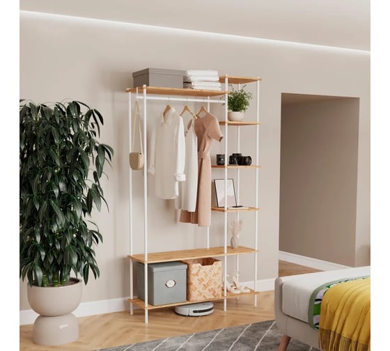 Изображение товара Гардеробная система ЗМИ 47 "НеШкаф" системы открытого хранения, белый ГСНШ47 Б