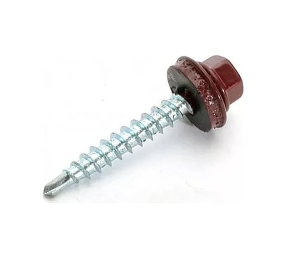 Изображение товара Кровельный саморез Стройметиз 4,8х35 красно-коричневый RAL 3011 уп. 60 шт. коробка 2100034