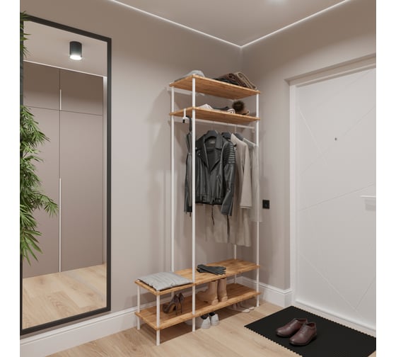 Изображение товара Прихожая ЗМИ 44 "НеШкаф" системы открытого хранения, белый ПРНШ44 Б