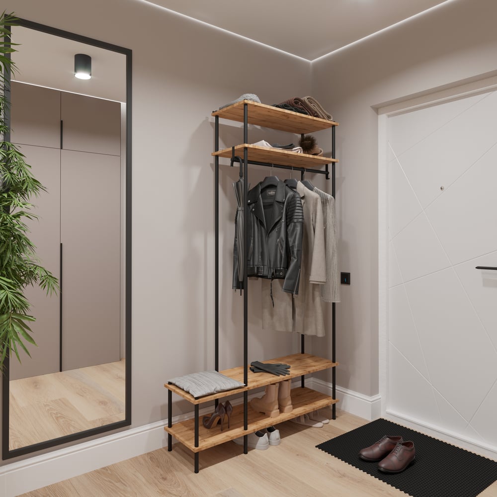 Изображение товара Прихожая ЗМИ 44 НеШкаф системы открытого хранения черная