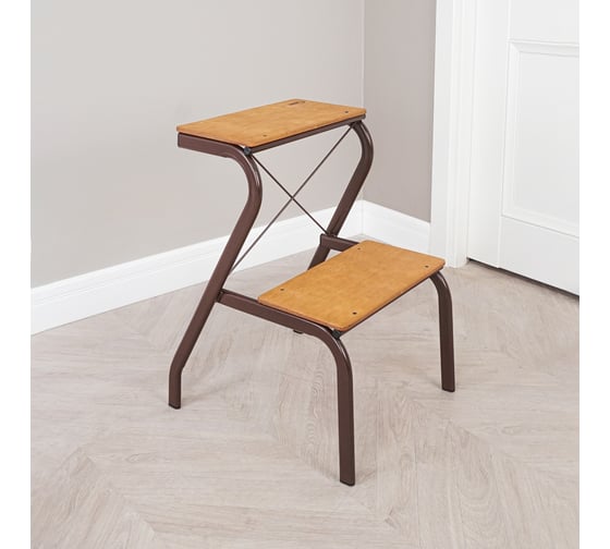 Изображение товара Табурет-стремянка ЗМИ "Конёк" коричневый ТС 277 КОР