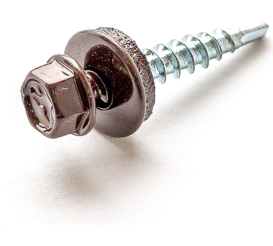 Изображение товара Кровельный саморез Стройметиз 5,5х19 темно-коричневый RAL 8017 уп. 70 шт. коробка с окном средняя 2100214