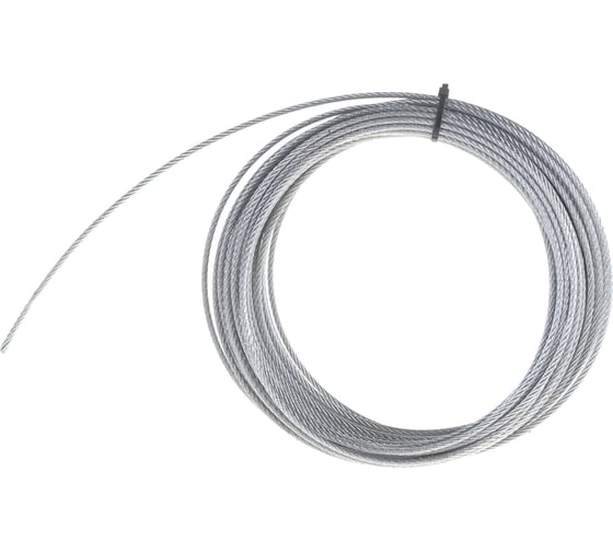 Изображение товара Стальной трос Стройметиз 4.0мм DIN 3055 цинк 20м уп.подвес 4140070