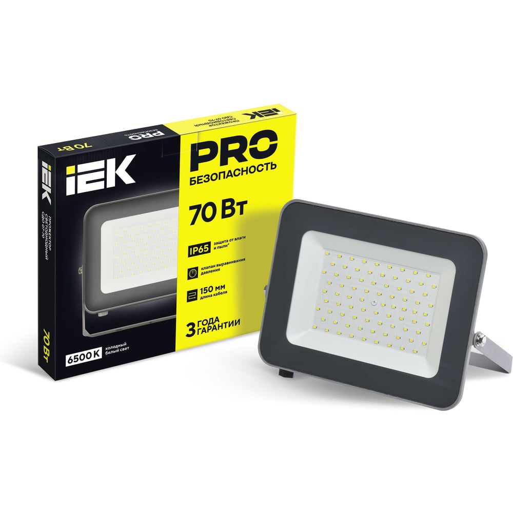 Изображение товара Светодиодный прожектор IEK СДО 07-70, IP65 LPDO701-70-K03