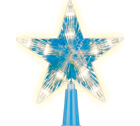 Изображение товара Светодиодное украшение для ёлки Uniel ULD-H1515-010/STB/2AA WARM WHITE STAR-2 Звезда-2, UL-00005761