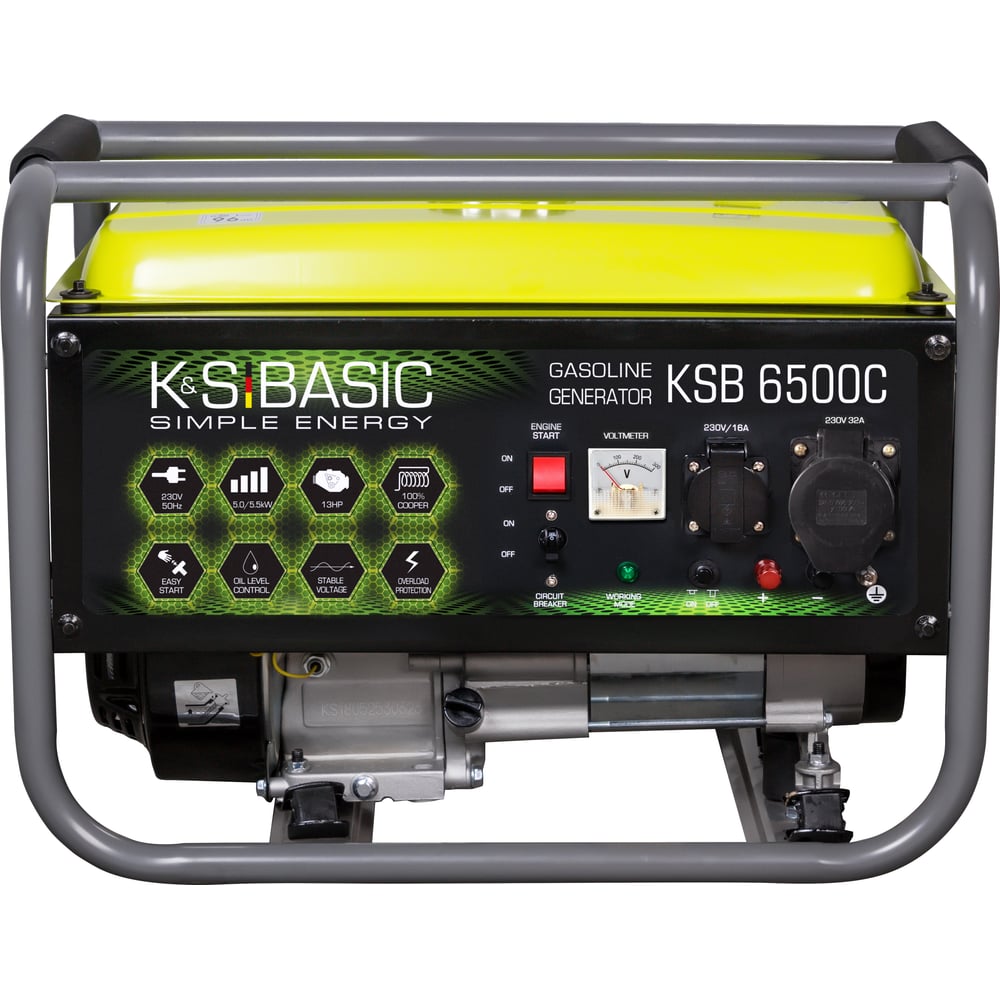фото Бензиновый генератор k&s basic ksb 6500c