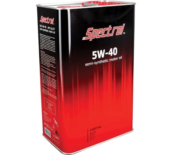Изображение товара Моторное масло Spectrol Капитал SAE 5W40 API SL/CF п/с 4 л 9055